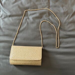 Jewel Badgley Mischka Shimmering Gold Clutch